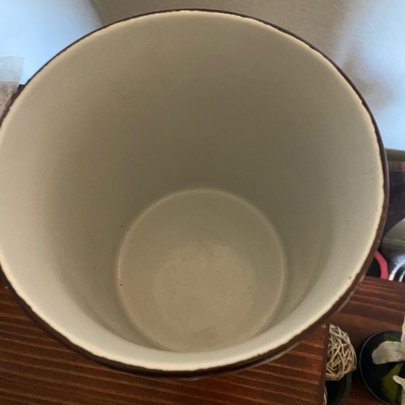 Pfaltzgraff Trellis White Scroll Design Utensil Crock Stoneware 7”H Cottagecore - Picture 7 of 12